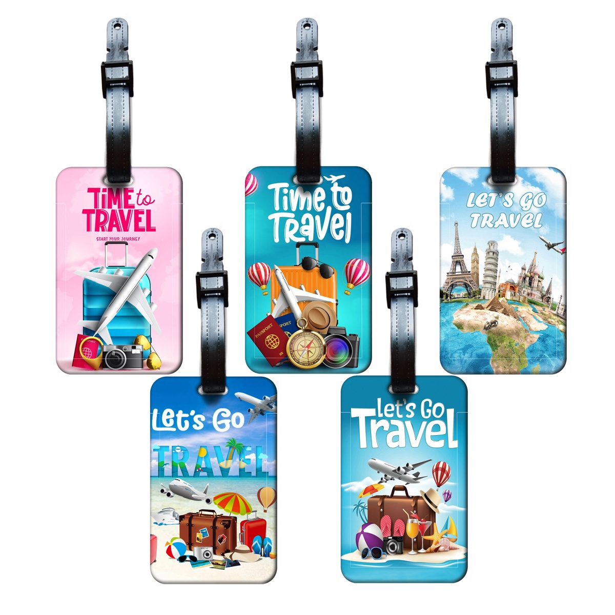 Travel Accessories Aesthetic - Etiqueta de Bagagem Estilo Viagem para