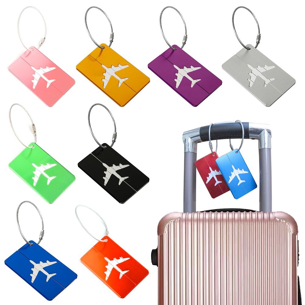 Travel Accessories India - Alumínio Bagagem Tags com Cordas, Etiquetas